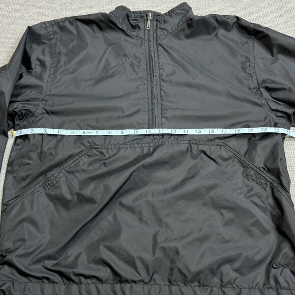 Nike Womens Black Half Zip Windbreaker Jacket High Neck Lined Long Sleeve Medium - Picture 11 of 16